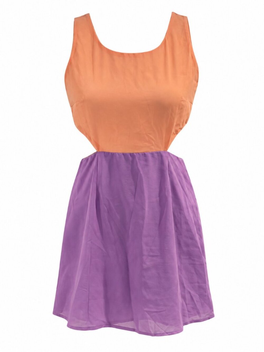 TOBI peach & light purple cut-out mini dress - size s